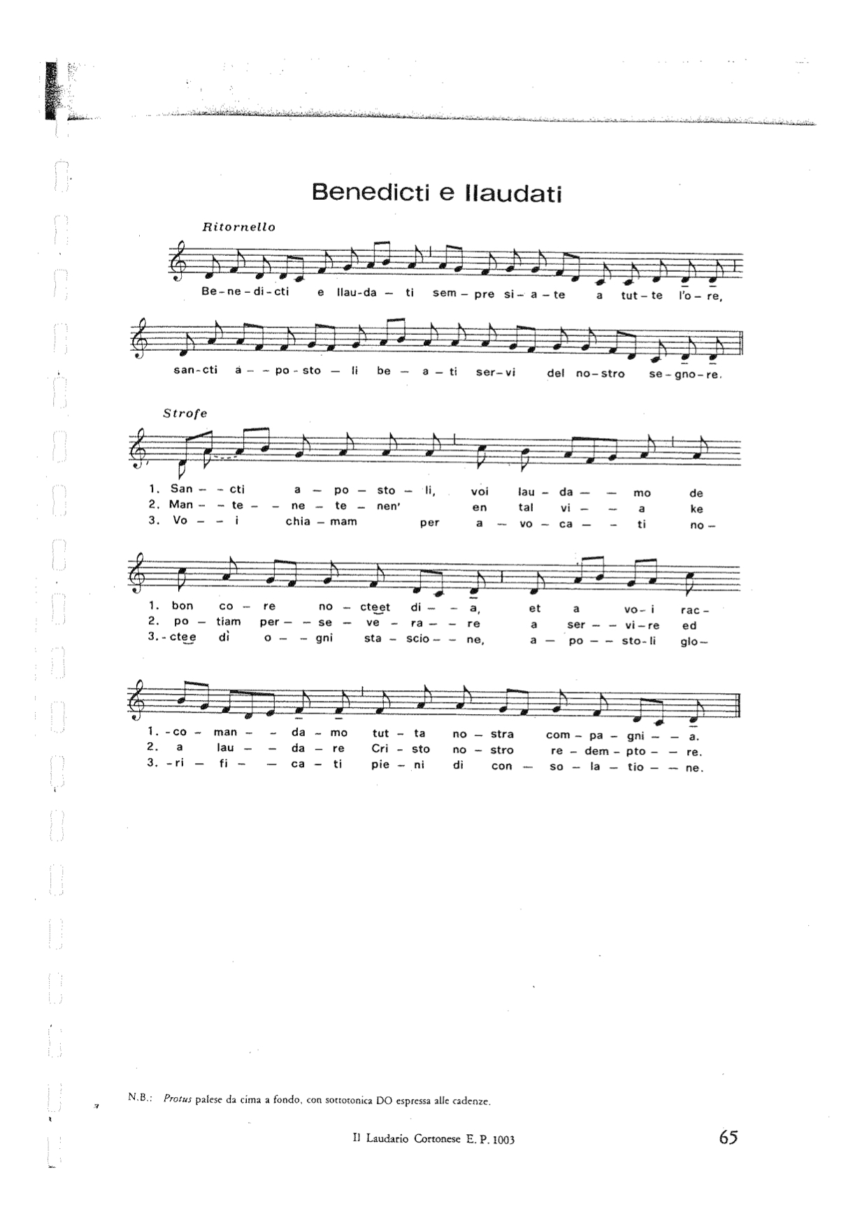 12th century Benedicti e llaudati_Lauda 48