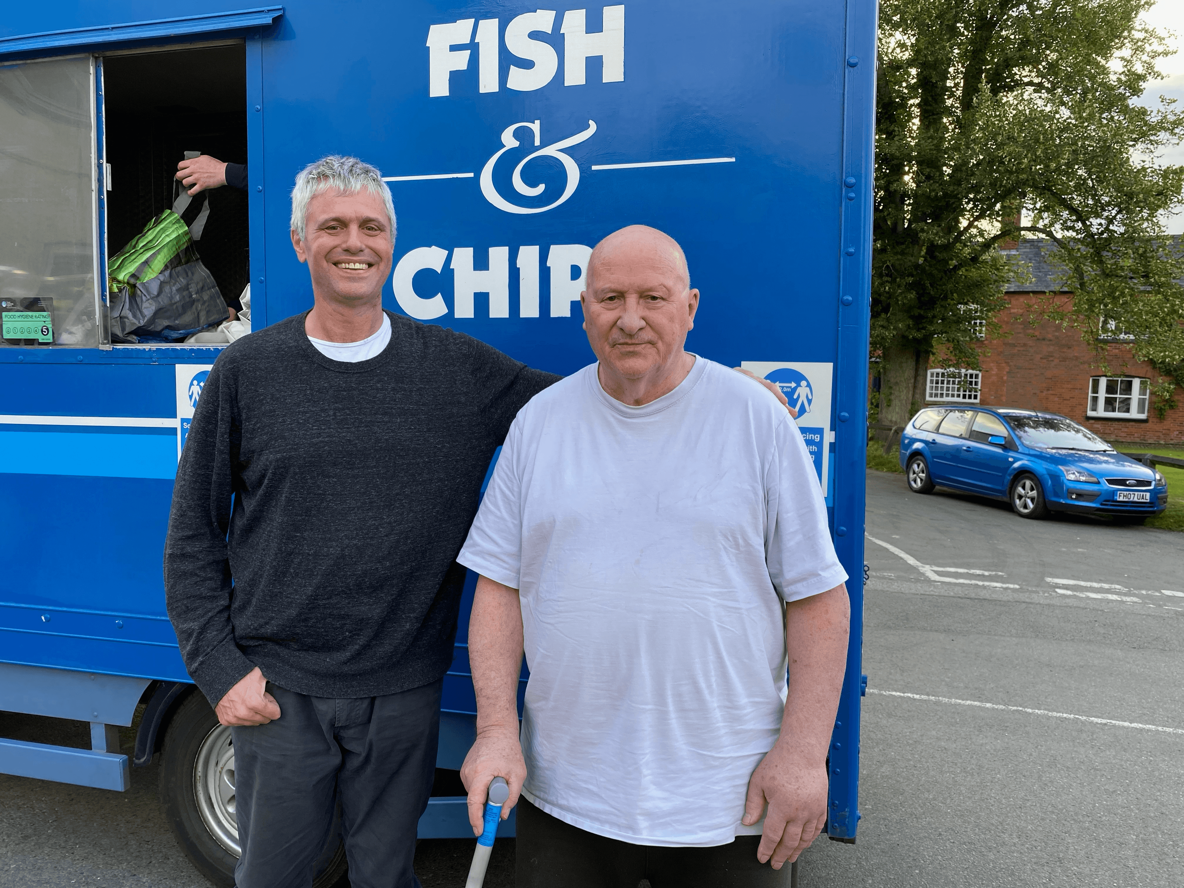 Morgan and GB - fish and chips van