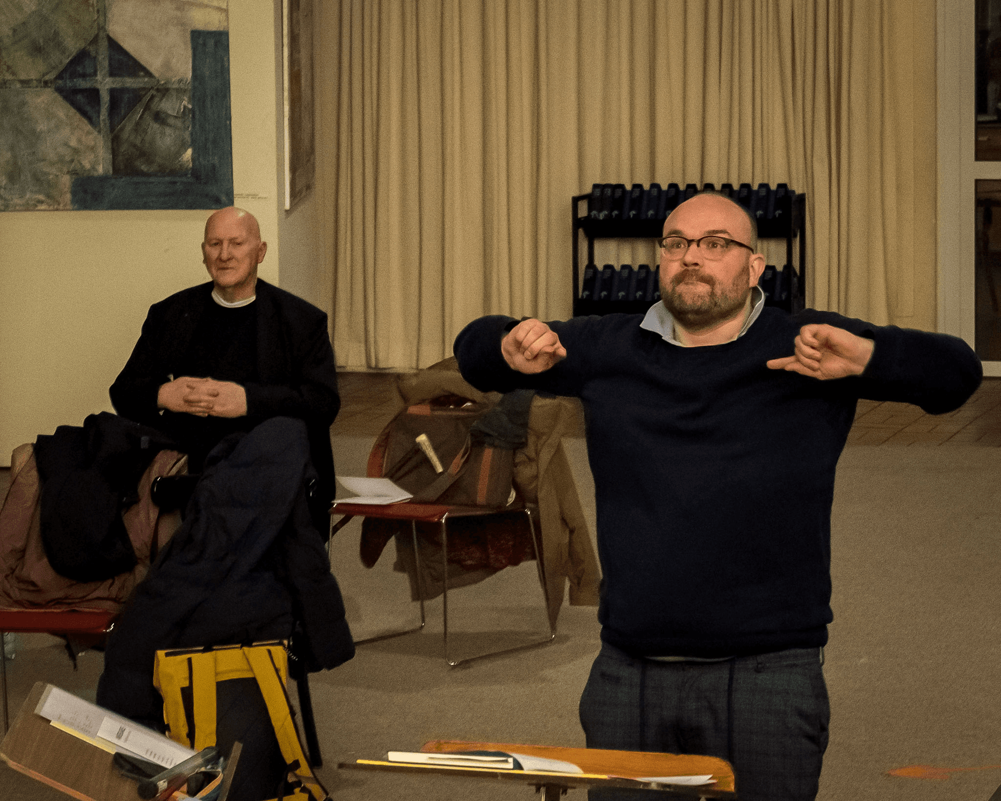 Jörg rehearsing Cadman Requiem_GB behind