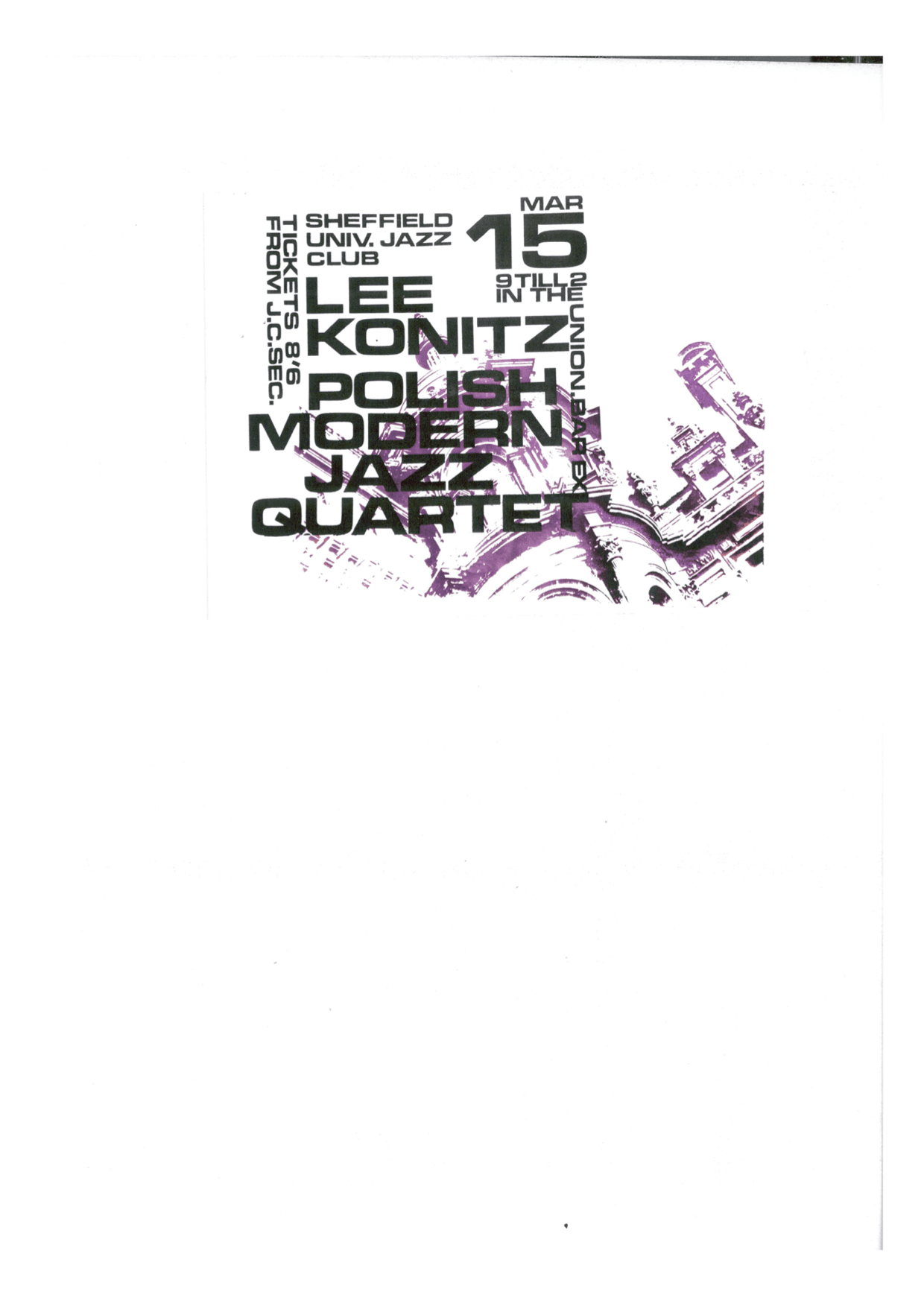 Konitz poster Sheffield