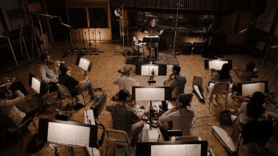 GB conducting strings for arrangment of Leaving LA in Ocean Way Studio