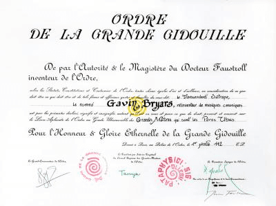 OGG Certificate
