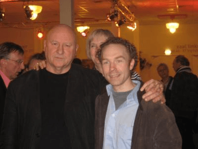 Gavin Bryars and Ralph van Raat, Utrecht; behind, Susan Rivers; to left, radio producer Robert Nasvel