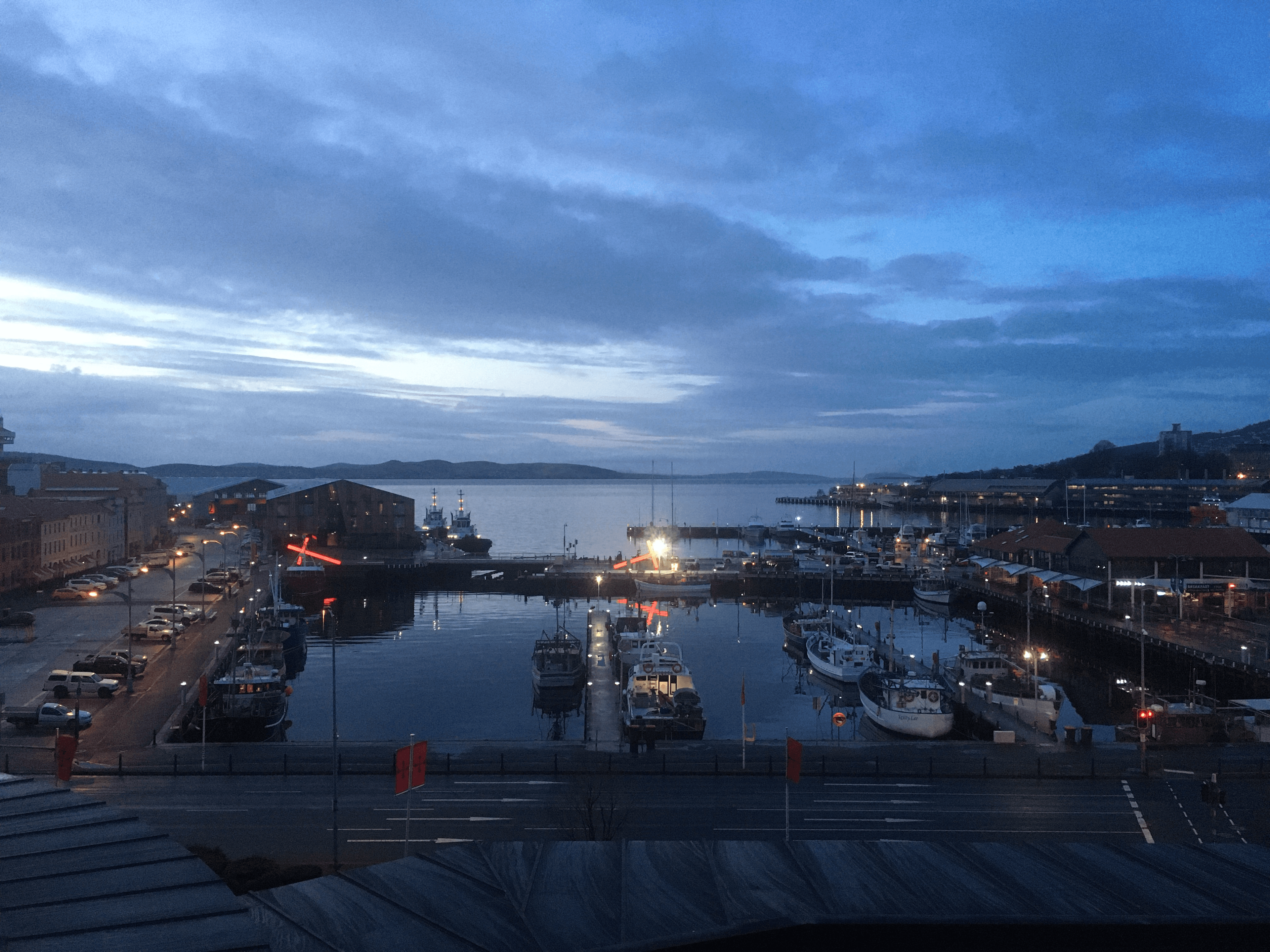 Hobart harbour after dawn